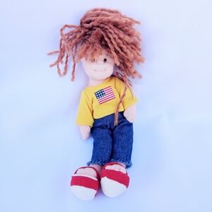 Ty Teenie Beanie Boppers American Millie red hair 8" tall Birthday July 4th